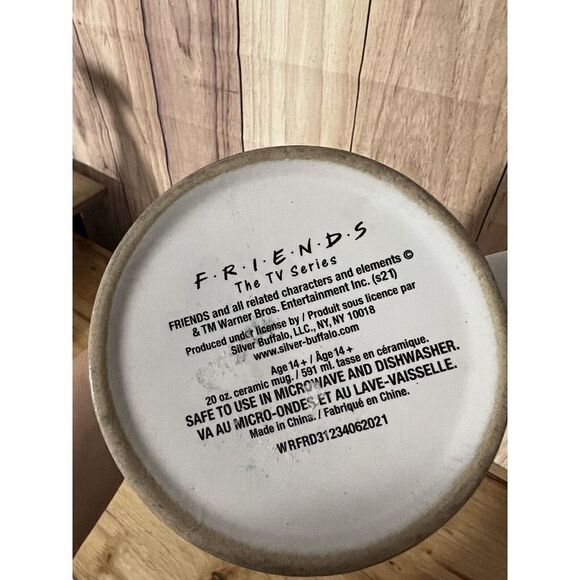 Vintage Friends TV Series Yellow Frame White Mug - Picture 7 of 9